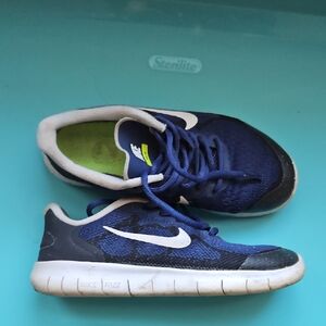 Nike Kids Navy and White Sneakers